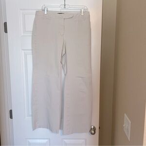Talbot’s Curvy Khaki Pants Buff Size 12 Straight Wide Leg Cotton E5